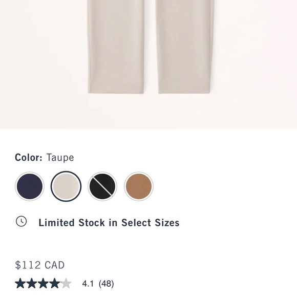 A&F Tailored Relaxed Straight Pants - Picture 3 of 6